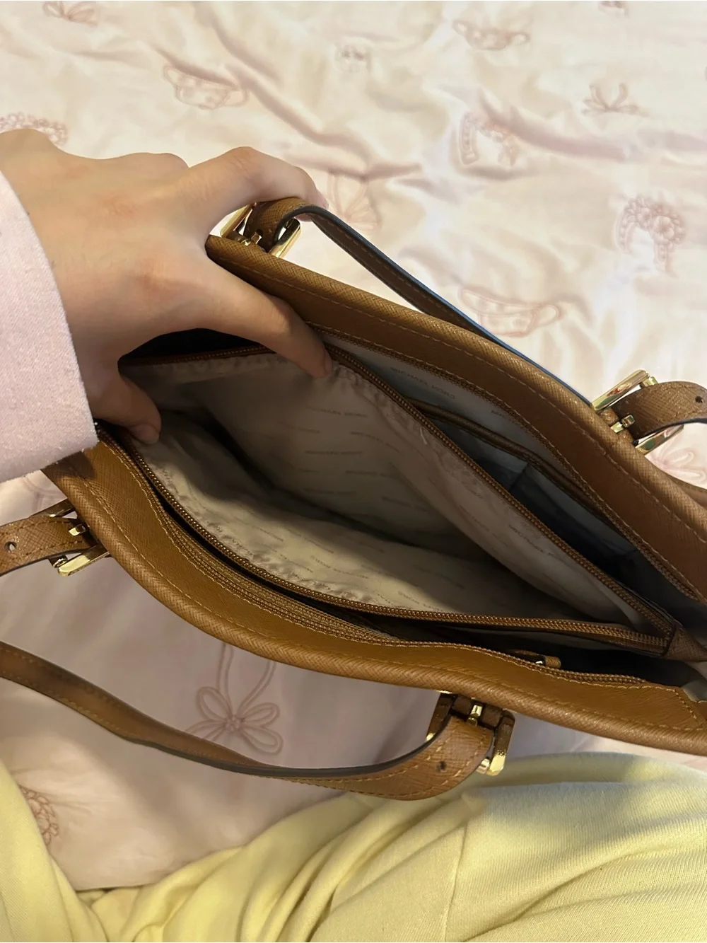 Michael Kors Cognac Saffiano Leather Tote